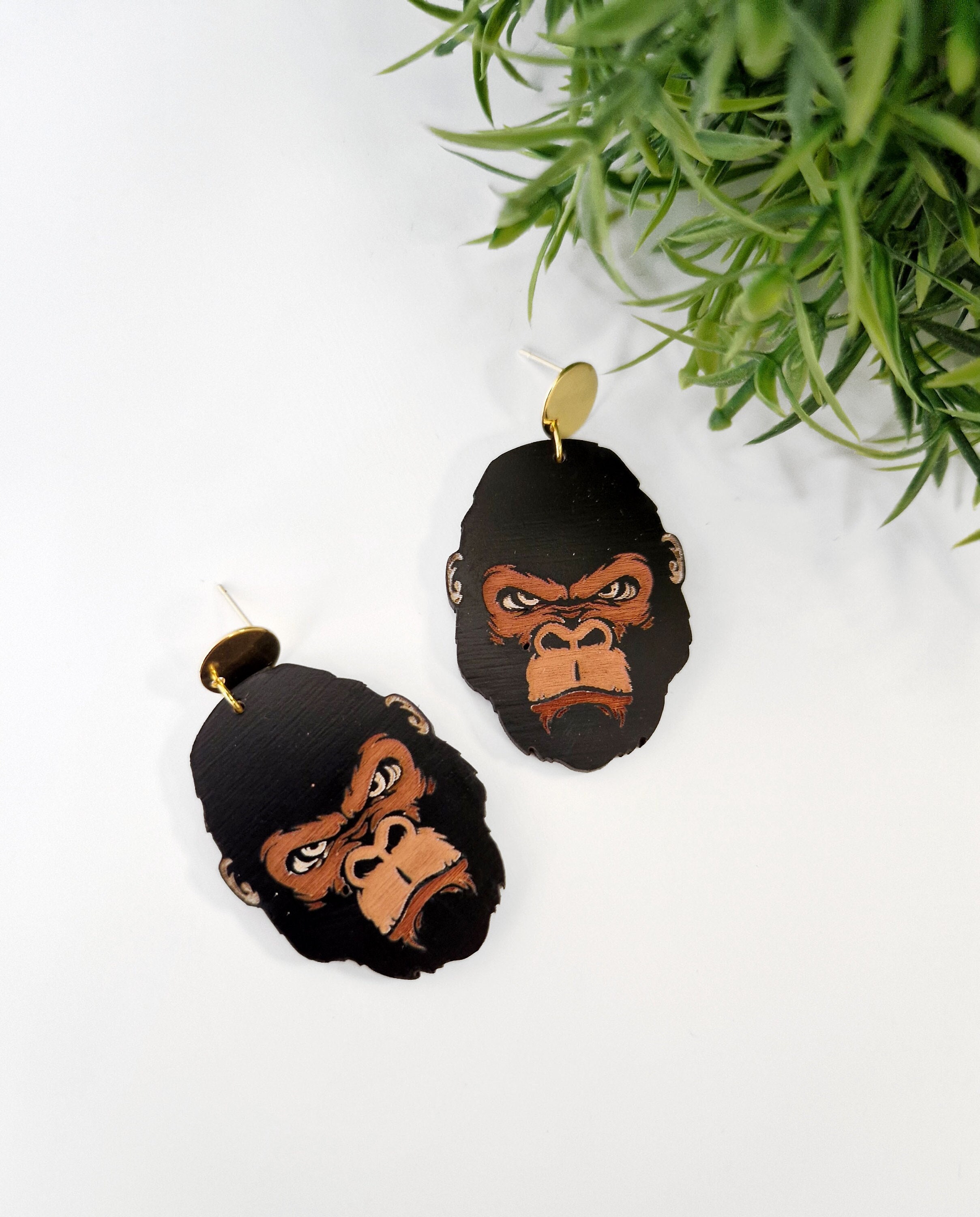 Gorilla Earrings -  UK