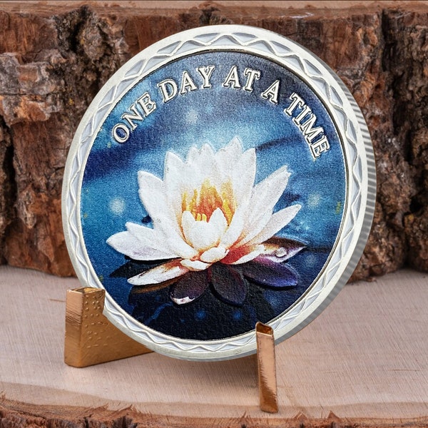 One Day At A Time Sober Coin Women Recovery The First Month/ Year Challenge Coin Gift for Her