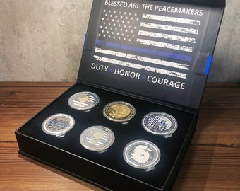 Police Challenge Coin Present Set Law Enforcement Academy Graduation Gift