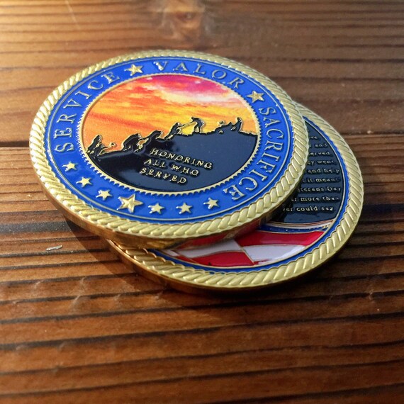Veterans Prayer Challenge Coin Honoring All Who Served Medallion/ Gift for Veterans