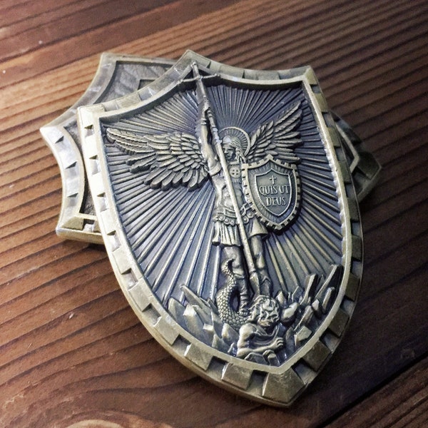 St Michael God's Shield Challenge Coin Cadeau voor hem