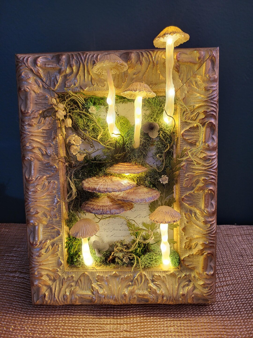 Mushroom Light Framed Art Etsy