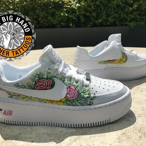Aangepaste rose bloemen Nike AF1 schoenen | Etsy
