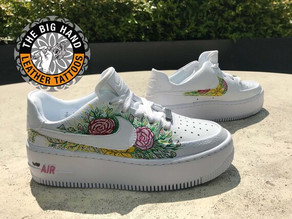 Custom Rose Flowers Nike AF1 Shoes | Etsy