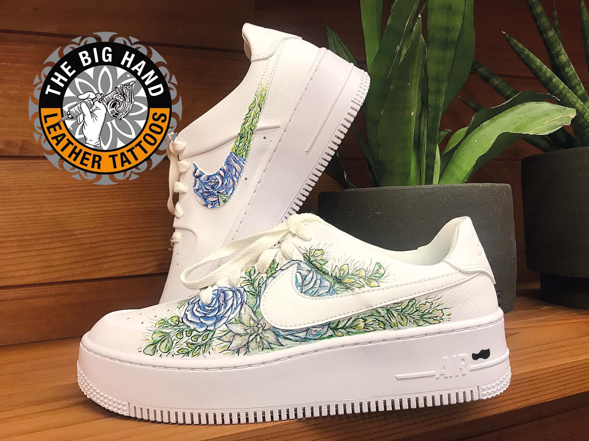 Aangepaste rose bloemen Nike AF1 schoenen | Etsy