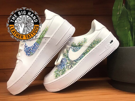 Aangepaste rose bloemen Nike AF1 schoenen | Etsy