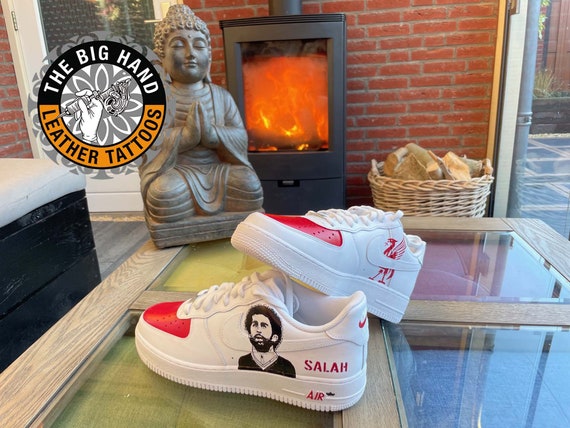 Custom Nike AF1 Liverpool Mo Salah | Etsy