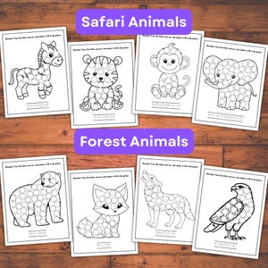 Dot Marker Worksheets Bundle, Homeschool Printable, Printable Preschool Worksheets, Toddler Worksheets, Dot a Dot Pages for Preschool image 8