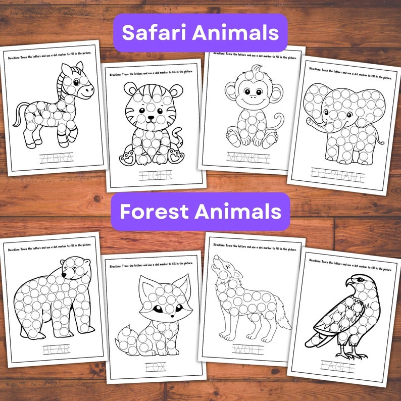 Dot Marker Worksheets Bundle, Homeschool Printable, Printable Preschool Worksheets, Toddler Worksheets, Dot a Dot Pages for Preschool image 8