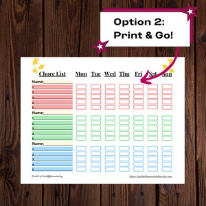 Weekly Chore Chart for 3 Kids | Printable Chore List | Multiple Kids ...