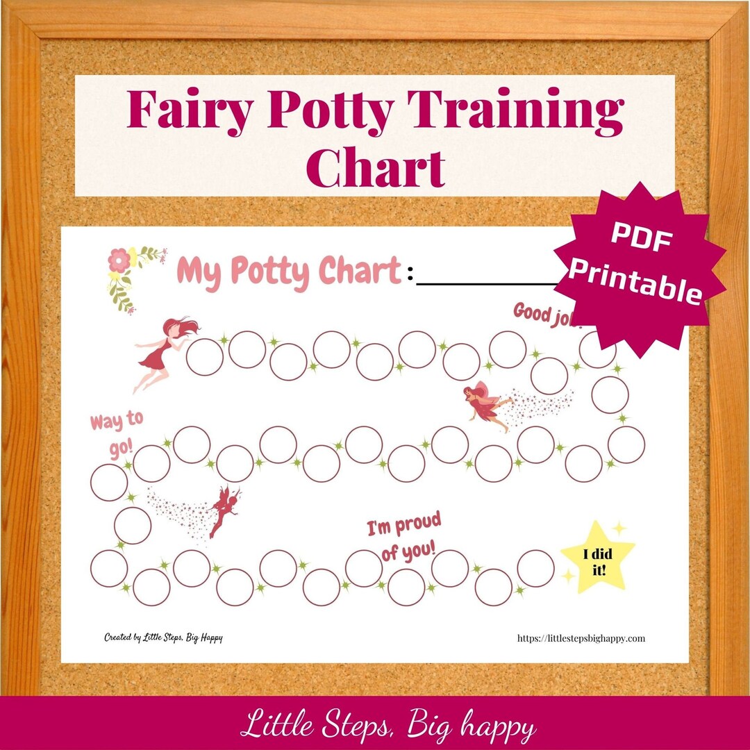 Fairy Potty Training Chart: Printable Reward Sticker Chart (PDF) - Etsy
