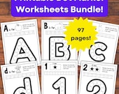 Dot Marker Worksheets Bundle, Homeschool Printable, Printable Preschool Worksheets, Toddler Worksheets, Dot a Dot Pages for Preschool