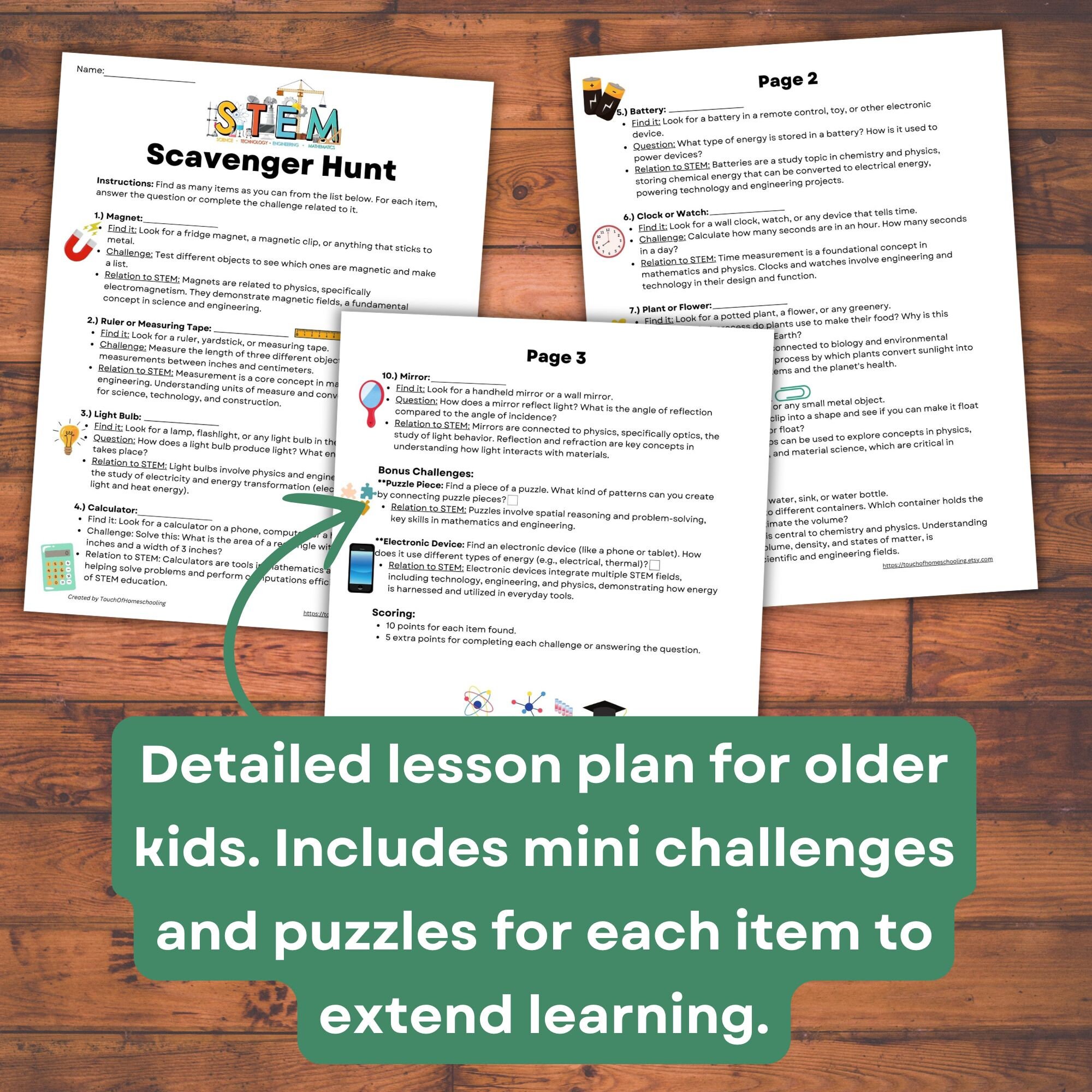 STEM Scavenger Hunt for Kids: Family Indoor Activity (printable PDF) - Etsy