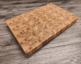First end grain cutting board made of white oak. A couple pals already want  one for themselves. : r/woodworking