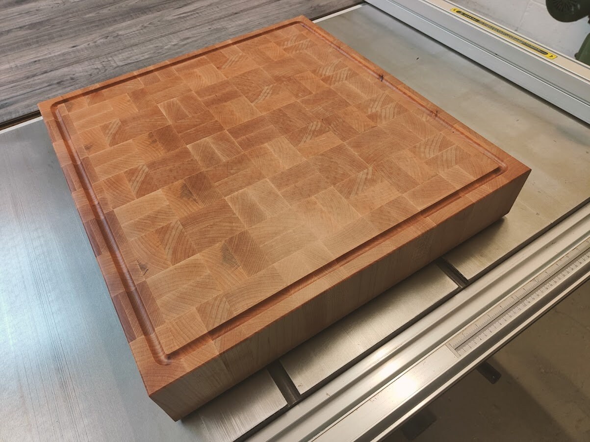 Supersize End Grain Maple Chopping Board With Juice Groove & Etsy