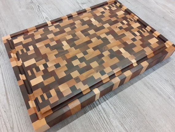 Wood Cutting Board Famous Design Hides Knife Marks