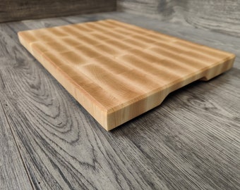 End Grain Maple Slimline Chopping Board - 400mm x 300mm x 30mm