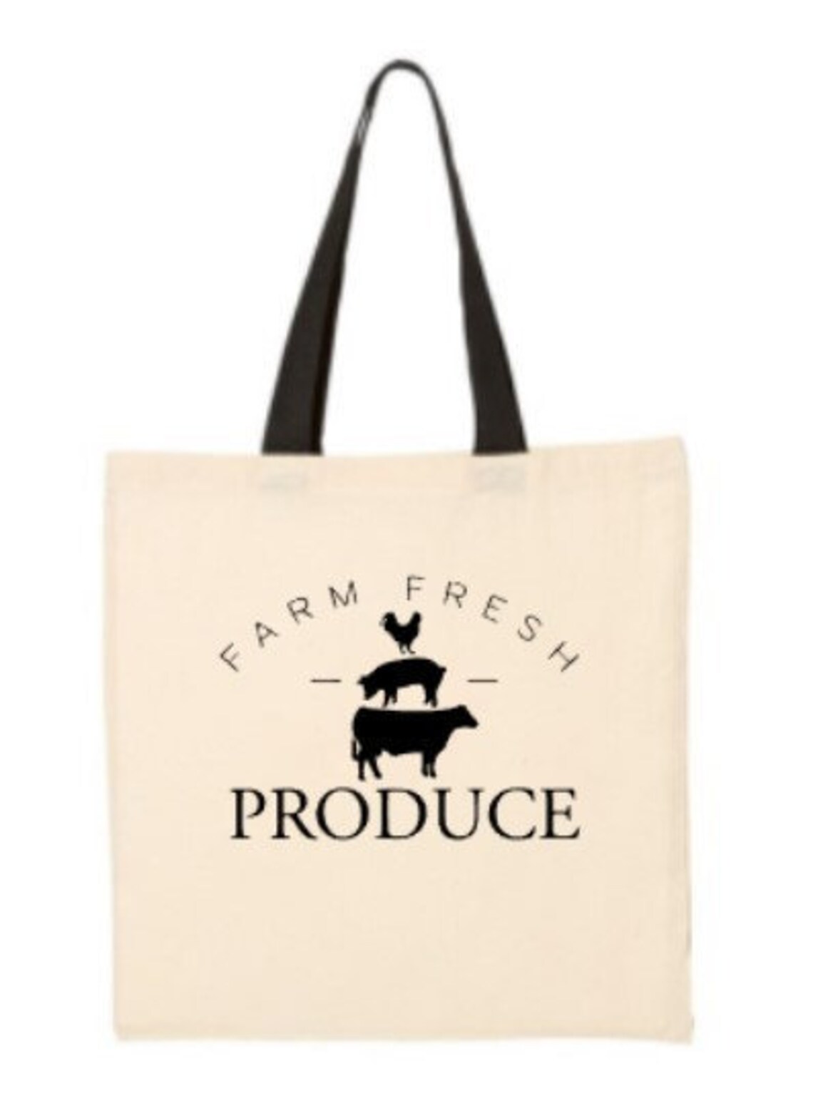 Farm Fresh Produce Tote Bag Farmers Market Bag Reusable Etsy