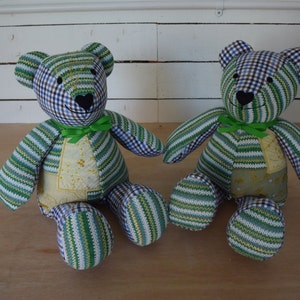 Memory Bear, Memory Bears, Handgemachte Bären, Memory Bears-Andenken, Memory-Bär aus Kleidung geliebter Menschen