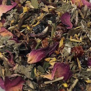Crimson & Clover/Lughnasadh/Lammas  ~ Earthy White Loose Leaf Tea Blend