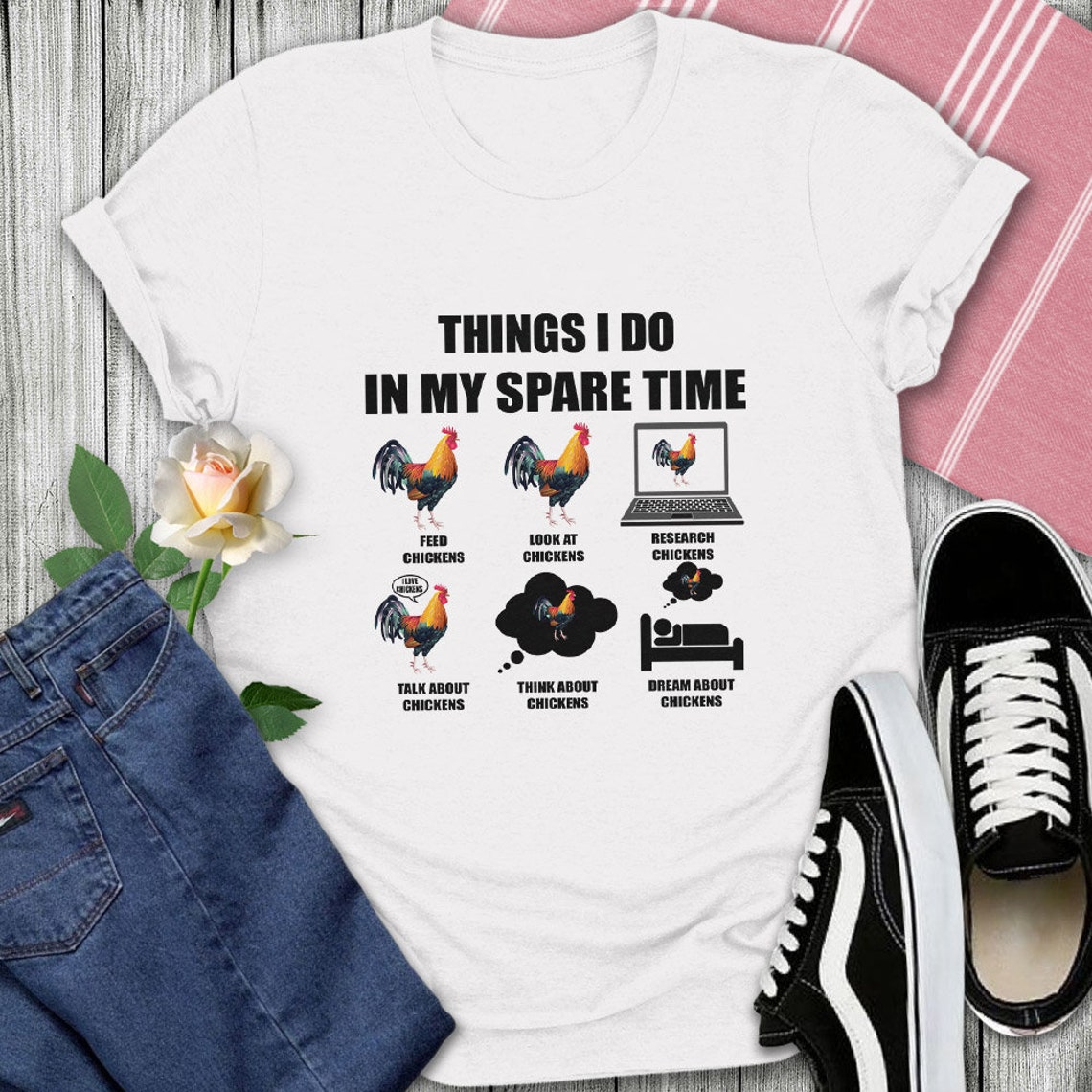 Things I Do In My Spare Time T-Shirt Feed Chickens Shirt | Etsy