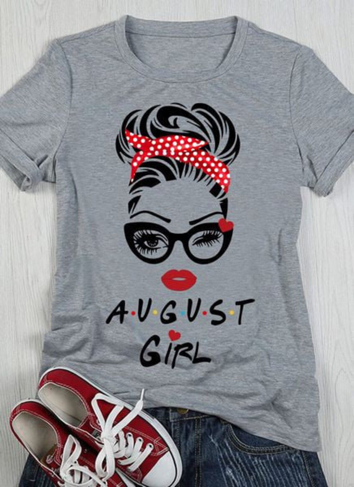 August Girl TShirt August Birthday Shirt Women Born In Etsy