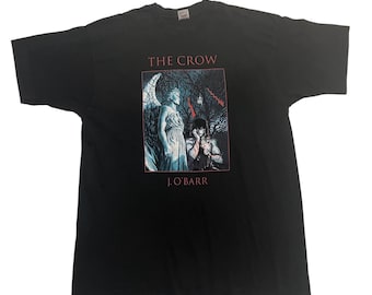 Camiseta vintage de J. O'Barr de la serie The Crow, talla XL, fabricada en EE. UU.