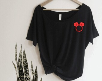 minnie mouse off the shoulder shirt
