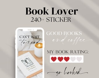 Book Lover Instagram Story Stickers, Booktok Stickers (Digital Download)