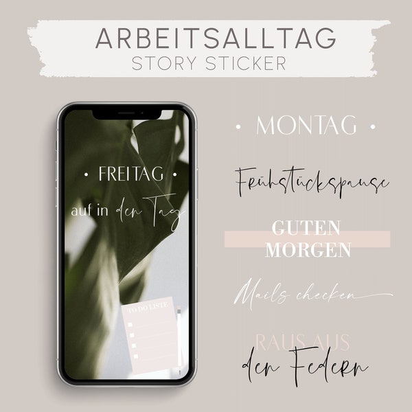 80 INSTAGRAM ARBEITSALLTAG STICKER Story Sticker Deutsch Arbeitsalltag , Instagram Story Sticker German, Arbeit Story Sticker, Sticker Work