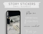 Small Business Instagram Story Stickers, 45 Lettering Designs (Digital Download)