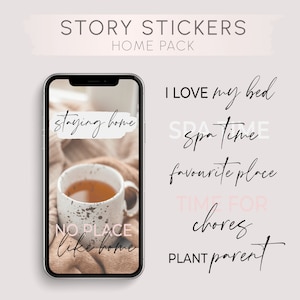 Story Sticker English, Home Instagram Story Stickers, Daily Story Sticker, 50 Stickers, Home Story Stickers
