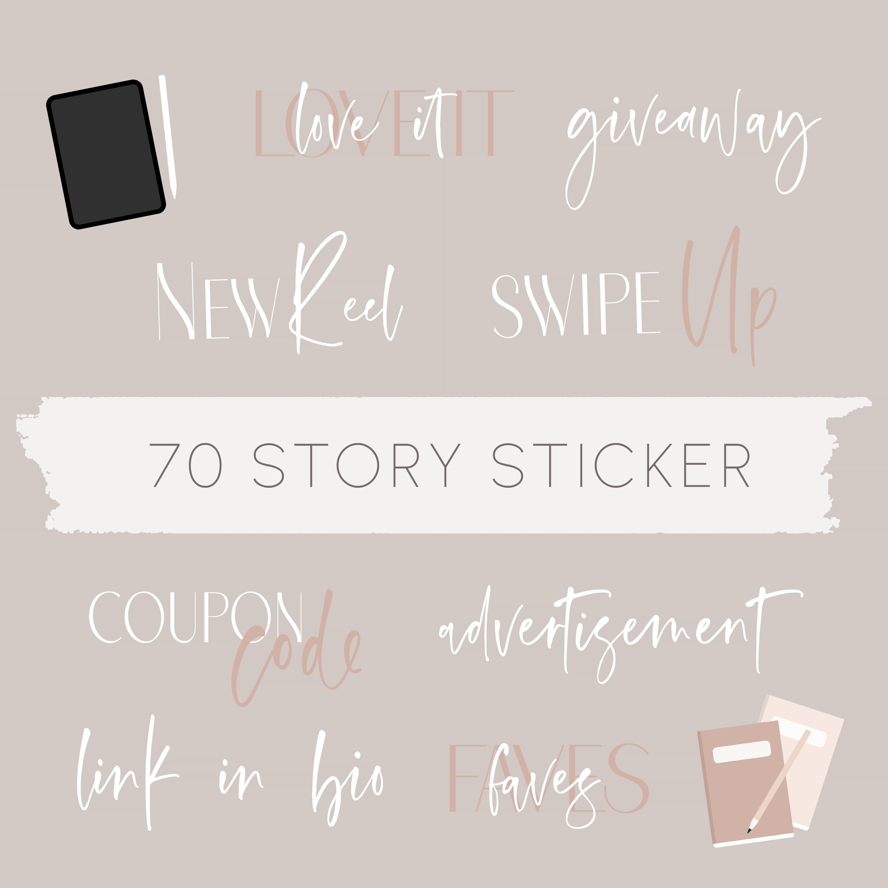 70 Blogger Story Sticker English, Instagram Story Sticker Blogger ...