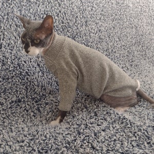 Sphynx cat clothes, long sleeves sweater, hairless cat clothes, sphynx clothes, cat clothes, sphynx sweater, sphynx clothing, sphynx shirt