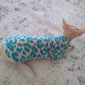 Sphynx cat clothes, bambino sphynx clothes, Leopard print sphynx cat sweater, sphynx clothes, bambino clothes, cat clothes, sphynx shirt