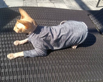 Vêtements pour chat sphynx, chemise pour chat sphynx avec protection UV, SPF 50, stretch quadridirectionnel, vêtements sphynx, vêtements pour chat, chemise sphynx, pull sphynx