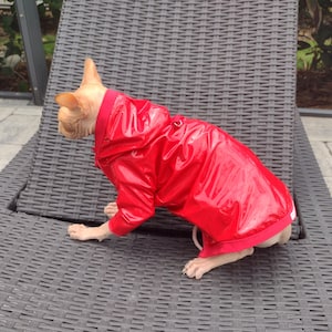 Raincoat for cats, sphynx cat clothes, sphynx jacket, sphynx coat, hairless cat jacket, cat jacket, sphynx clothes, cat rain coat, sphynx