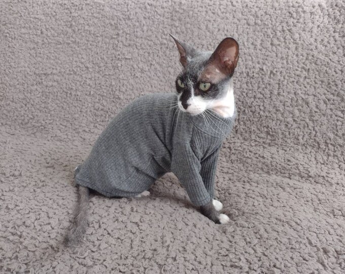 Sphynx Cat Clothes, Long Sleeves Sphynx Cat Sweater, Sphynx Clothes
