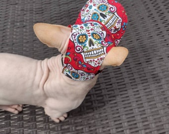 Sphynx cat hat, bambino cat hat, Day of the dead sphynx cat hat, sphynx hat, bambino hat, cat hat, hairless cat hat,hat for sphynx, One size