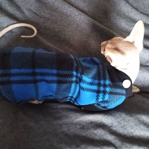 Sphynx cat clothes, bambino sphynx clothes, fleece sphynx cat sweater, sphynx clothes, bambino cat clothes, cat clothes, sphynx shirt