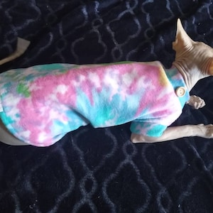 Sphynx cat clothes, bambino sphynx clothes, sphynx cat  fleece sweater, sphynx clothes, bambino clothes, cat clothes, sphynx shirt
