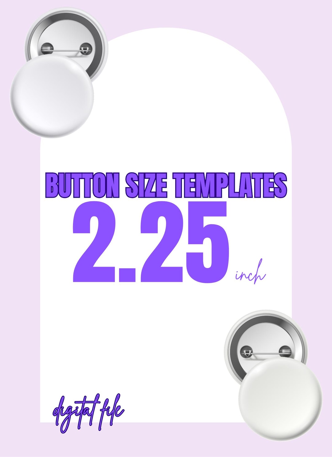 2.25 Inch Button Maker Template | Printable Design Template - Etsy
