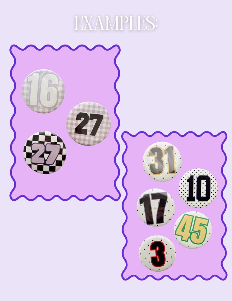 CUSTOM NUMBER BUTTONS - Etsy