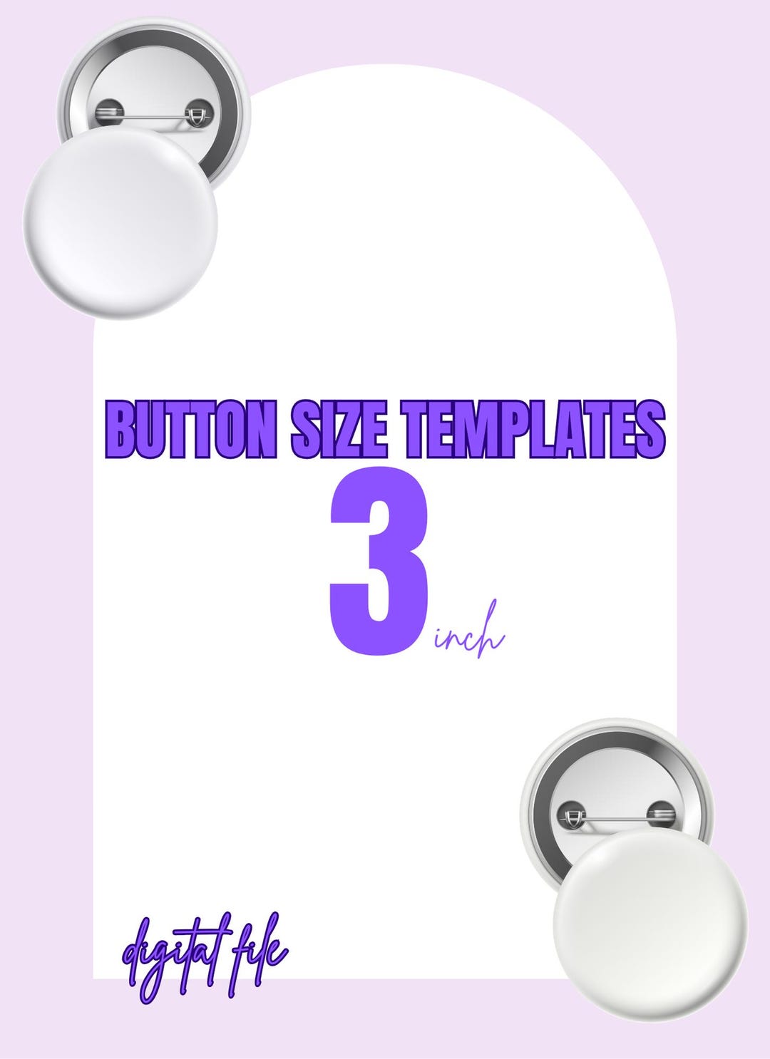 3 Inch Button Maker Template | Printable Design Guide (digital Download ...
