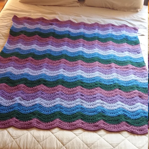 Crochet ripple afghan