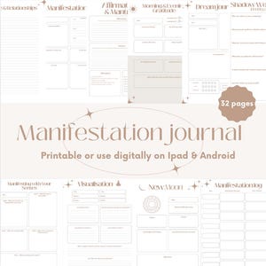 Manifestation Journal | Affirmations, Visualization & Goal Setting | Digital Download
