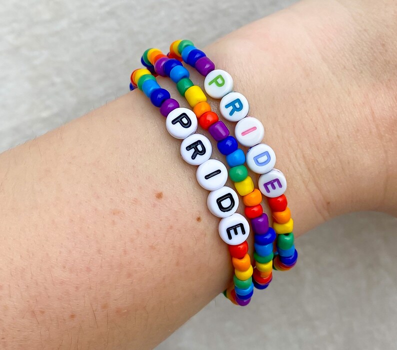 Pride Beaded Bracelets LGBTQ Rainbow Pride Bracelets Etsy