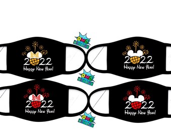 Disney New year face Mask, Disney Face Mask,  Christmas Mask, Face Mask, Custom Face Mask, Adult Mask, New Year Face Mask, Disney face Mask