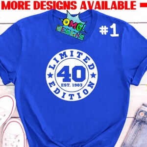 40. Geburtstagsshirt, 40. Geburtstagsgeschenkshirt, 1983 Retro-Shirt, 1983 Vintage-Shirt, 1983-Geburtstagsshirt, Vintage-Geburtstagsshirt
