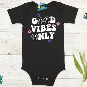 Good Vibes Only Onesie, Good Vibes Only, Vintage Onesie, Toddler Shirt, Only Good Vibes Toddler Shirt, bodysuit, baby onesie, retro kids